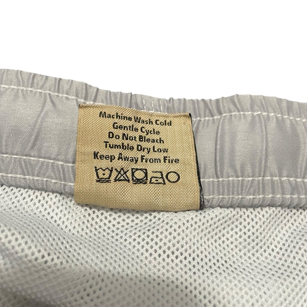 OAS Flamingo Embroidered Grey Silver Man’s Trunks Boat Shorts Size L - Picture 3 of 8